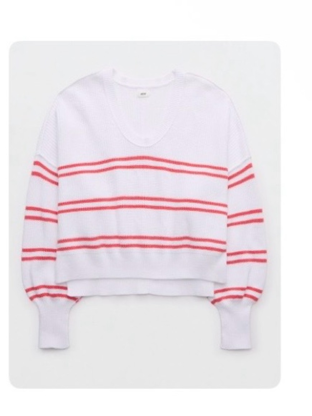 aerie Beyond V-Neck Cropped Sweater